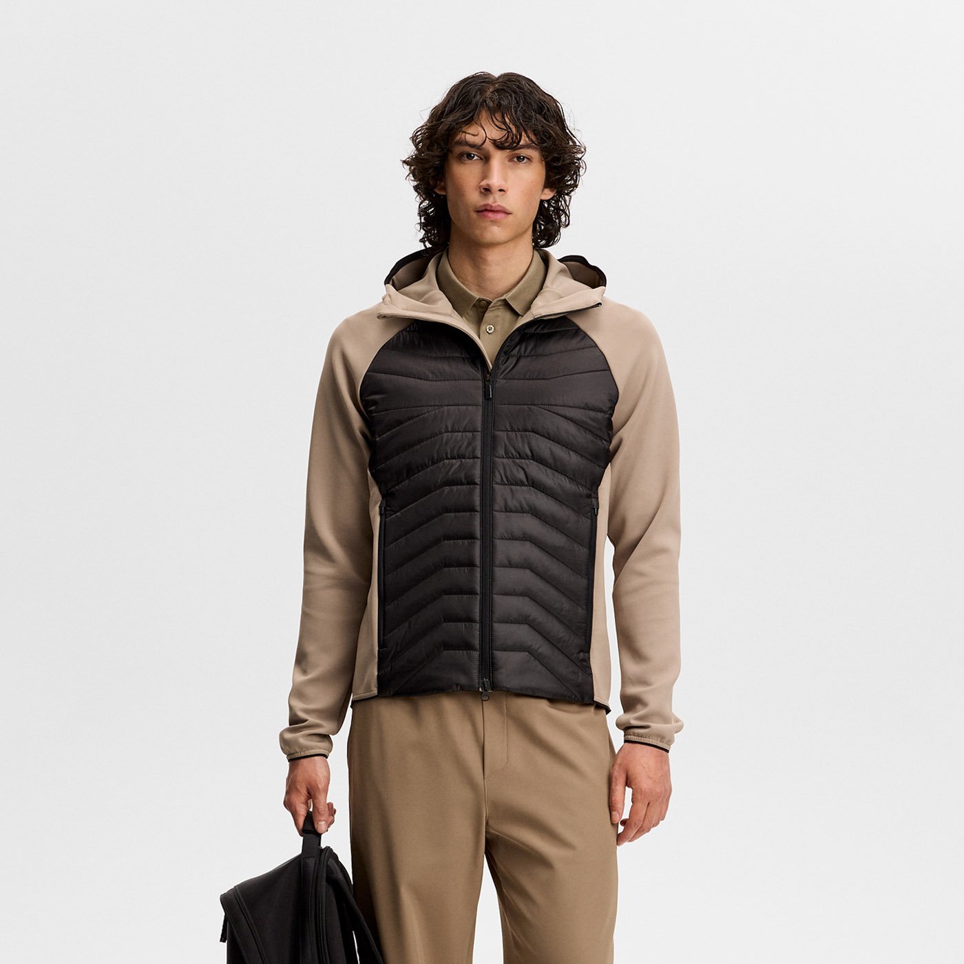 Heyden Quilt Hybrid Hood J.Lindeberg Heyden Quilt Hybrid Hood J.Lindeberg