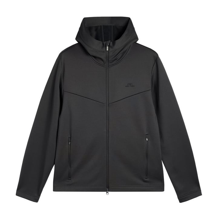 Maclean Zip Hood Musta J.Lindeberg