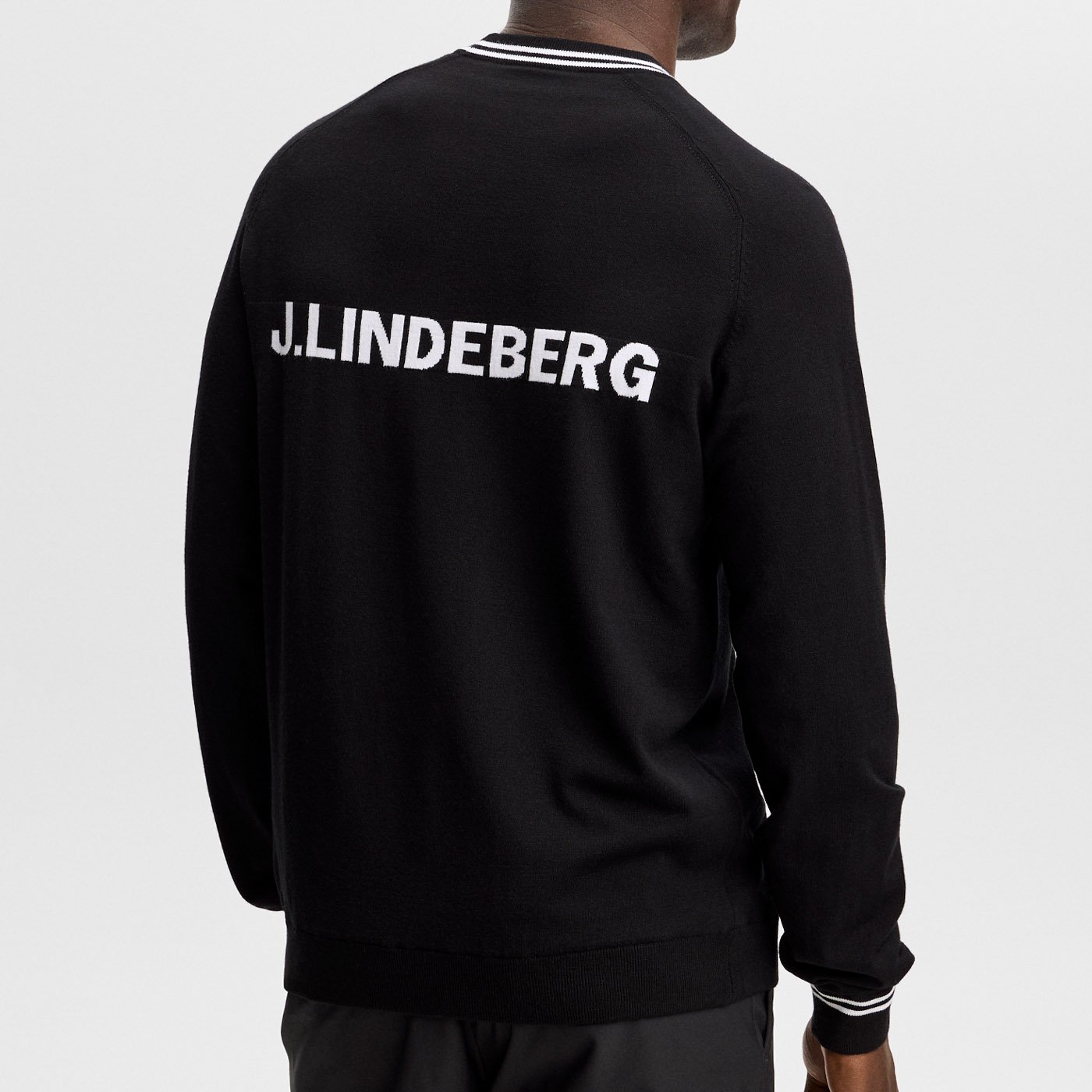 Kenny Windbreaker Knit Sweater Svart J.Lindeberg