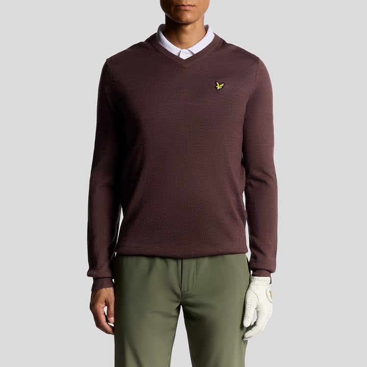Golf V Neck Pullover Pink Lyle & Scott