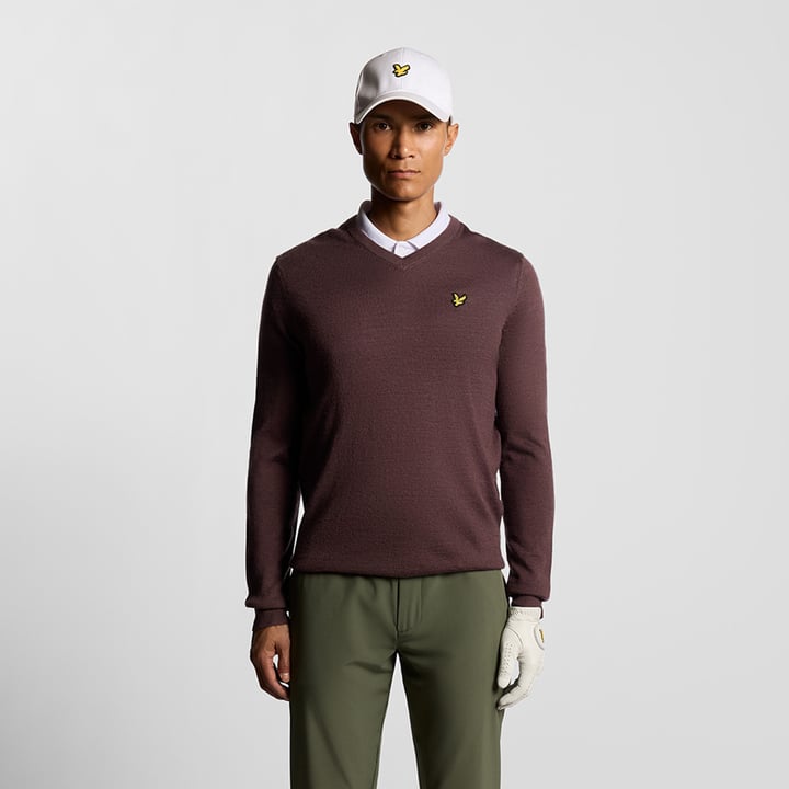 Golf V Neck Pullover Pink Lyle & Scott
