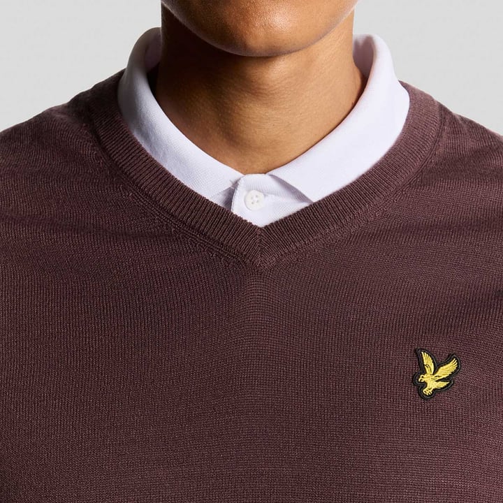 Golf V Neck Pullover Pink Lyle & Scott