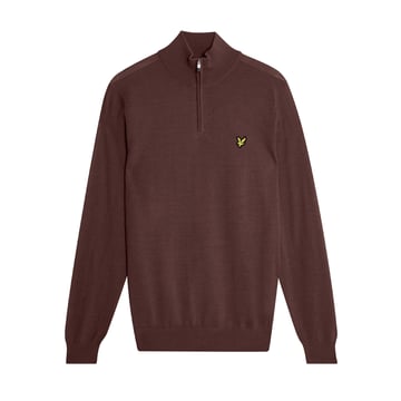 Golf Quarter Zip Merino Jumper Pink Lyle & Scott