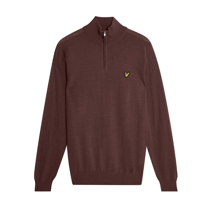 Golf Quarter Zip Merino Jumper Pink Lyle & Scott