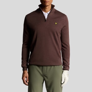 Golf Quarter Zip Merino Jumper Pink Lyle & Scott