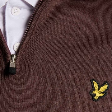 Golf Quarter Zip Merino Jumper Pink Lyle & Scott
