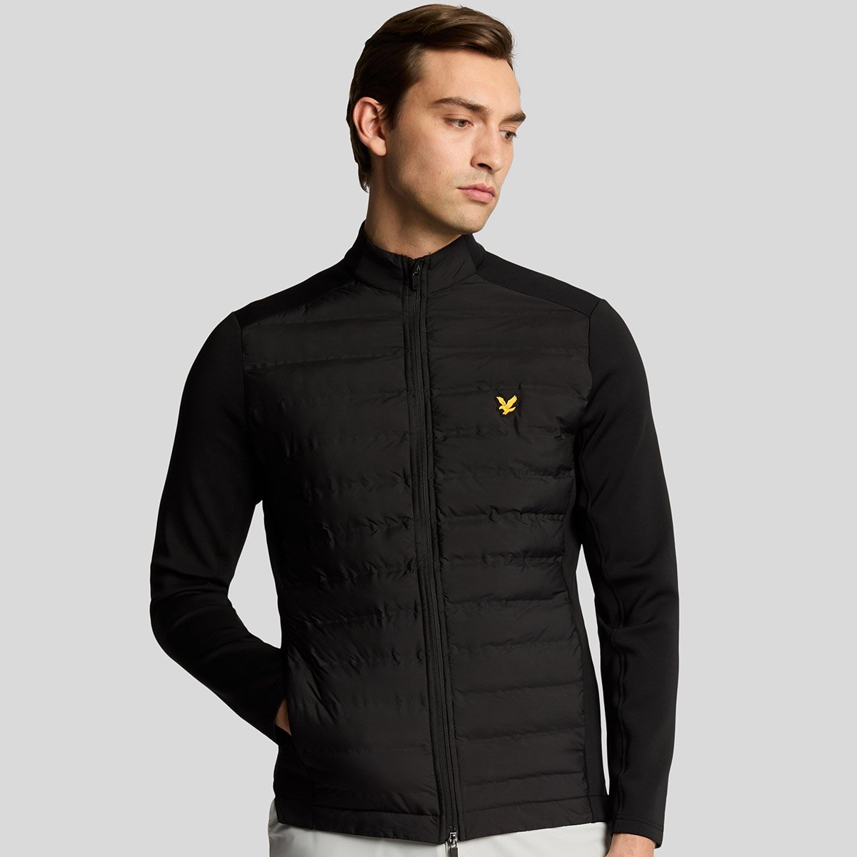 Hybrid Quilted Full Zip Golf Jacket Lyle & Scott