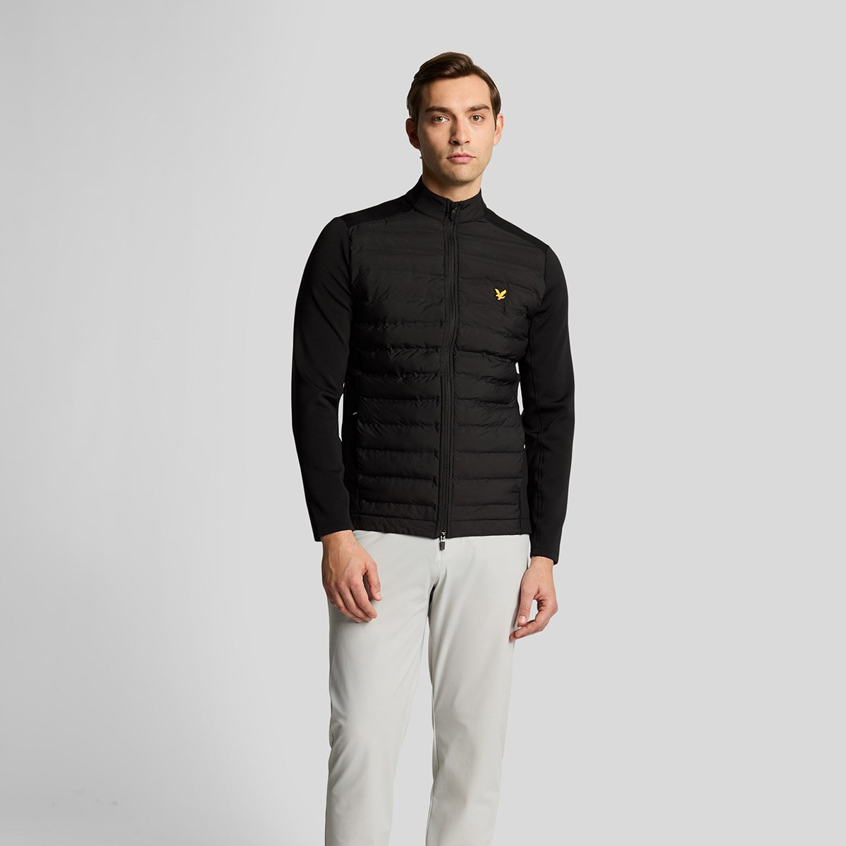 Hybrid Quilted Full Zip Golf Jacket Lyle & Scott