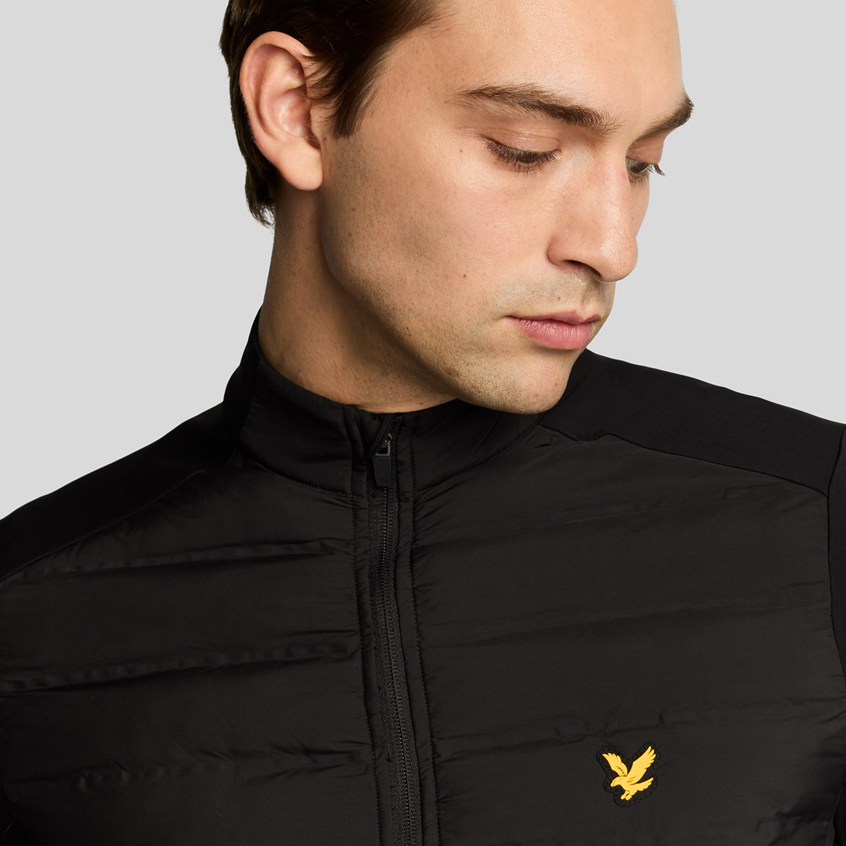 Lyle & Scott Hybrid Quilted Full Zip Golf Jacket - Jackets Mens