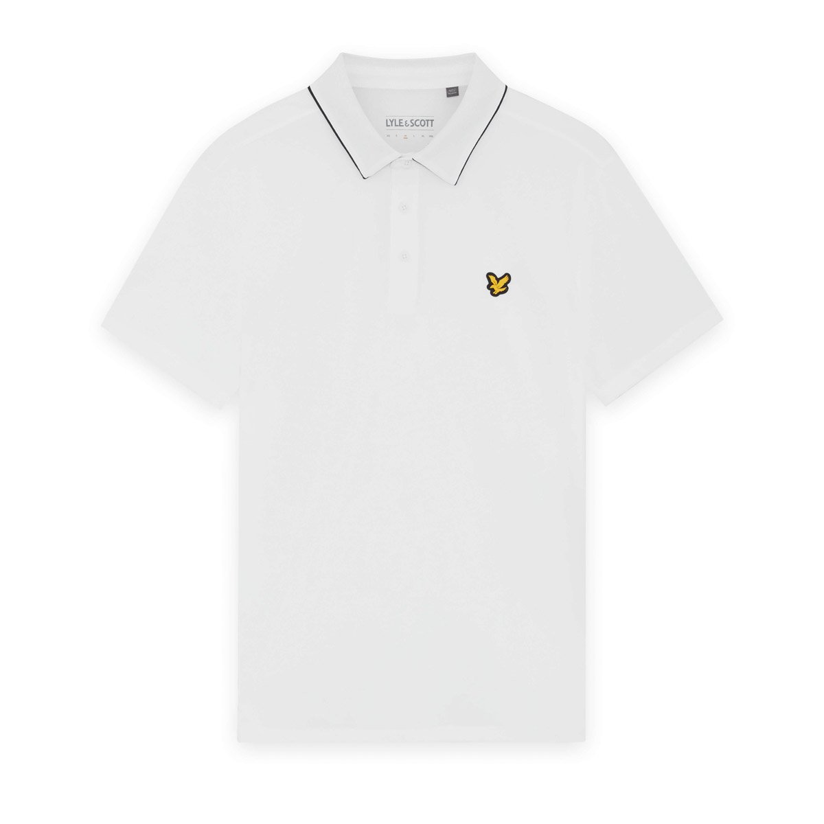 Golf Contrast Collar Polo Hvid