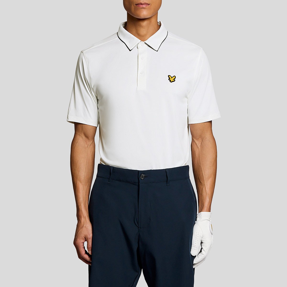 Golf Contrast Collar Polo White Lyle & Scott