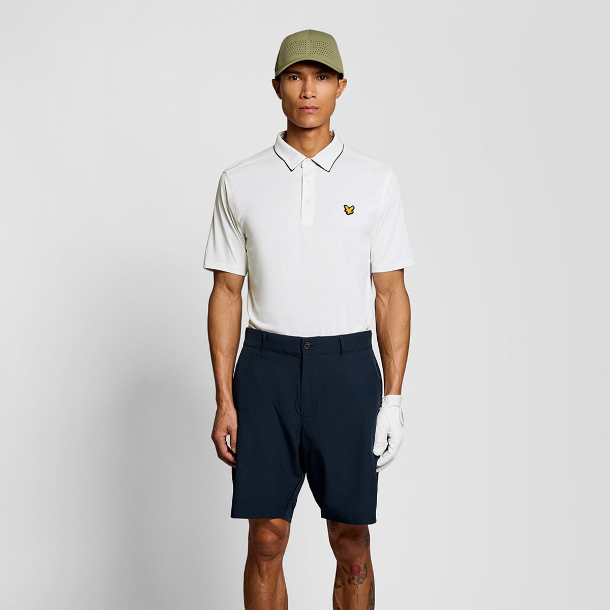 Golf Contrast Collar Polo White Lyle & Scott