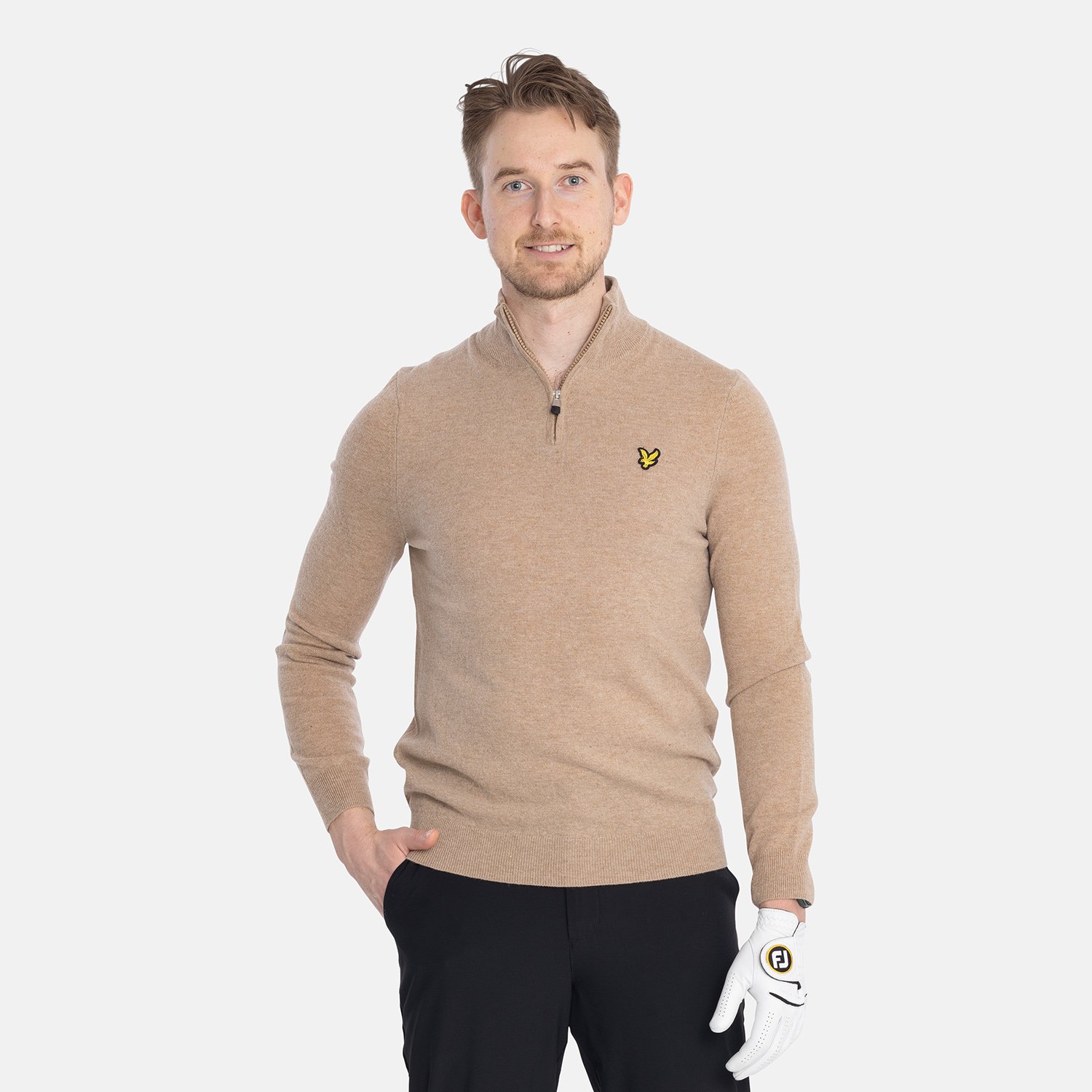 Lambswool Blend Quarter Zip Jumper Lyle & Scott
