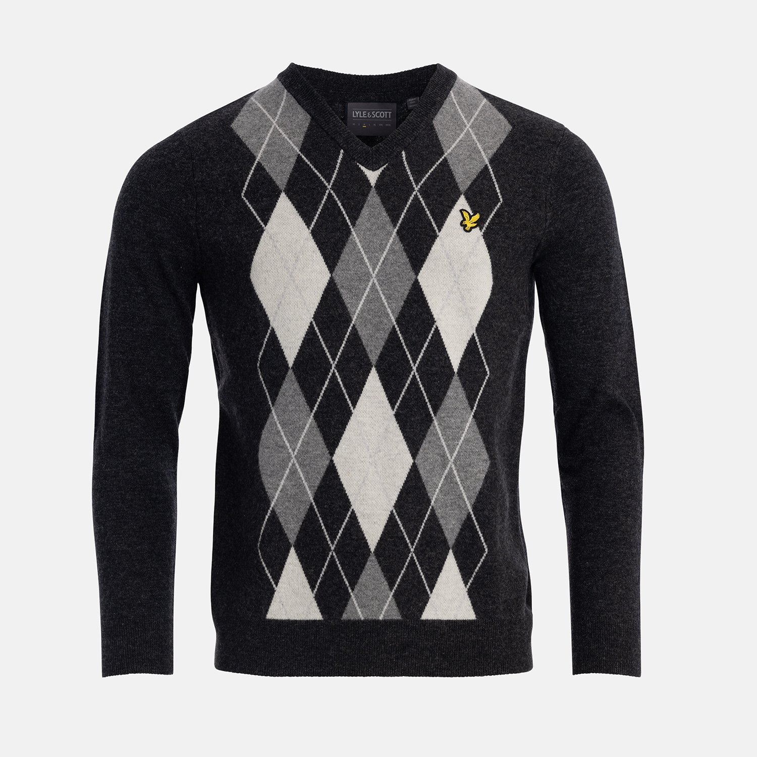 Lambswool Blend Arygle V Neck Jumper Lyle & Scott