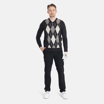 Lambswool Blend Arygle V Neck Jumper Lyle & Scott