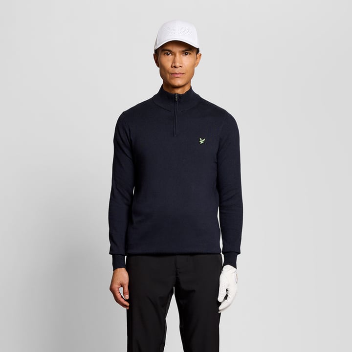 Lyle & Scott Golf Polyblend Quarter Zip Jumper - Sweaters Mens