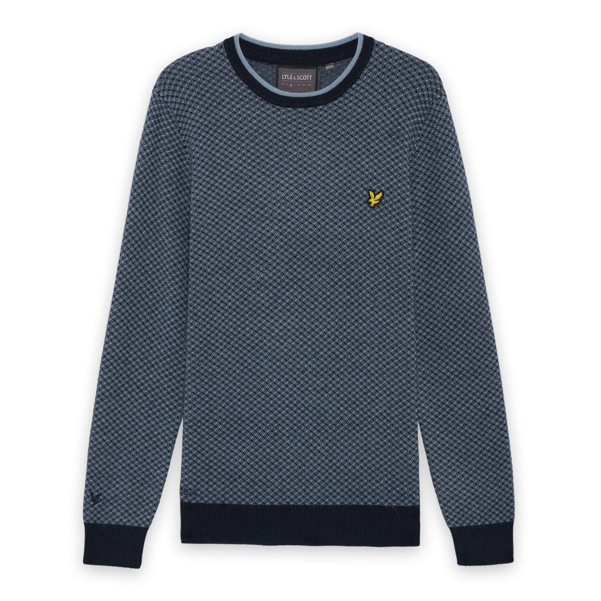 Golf Cross Hatch Cashmere Blend Crewneck Jumper