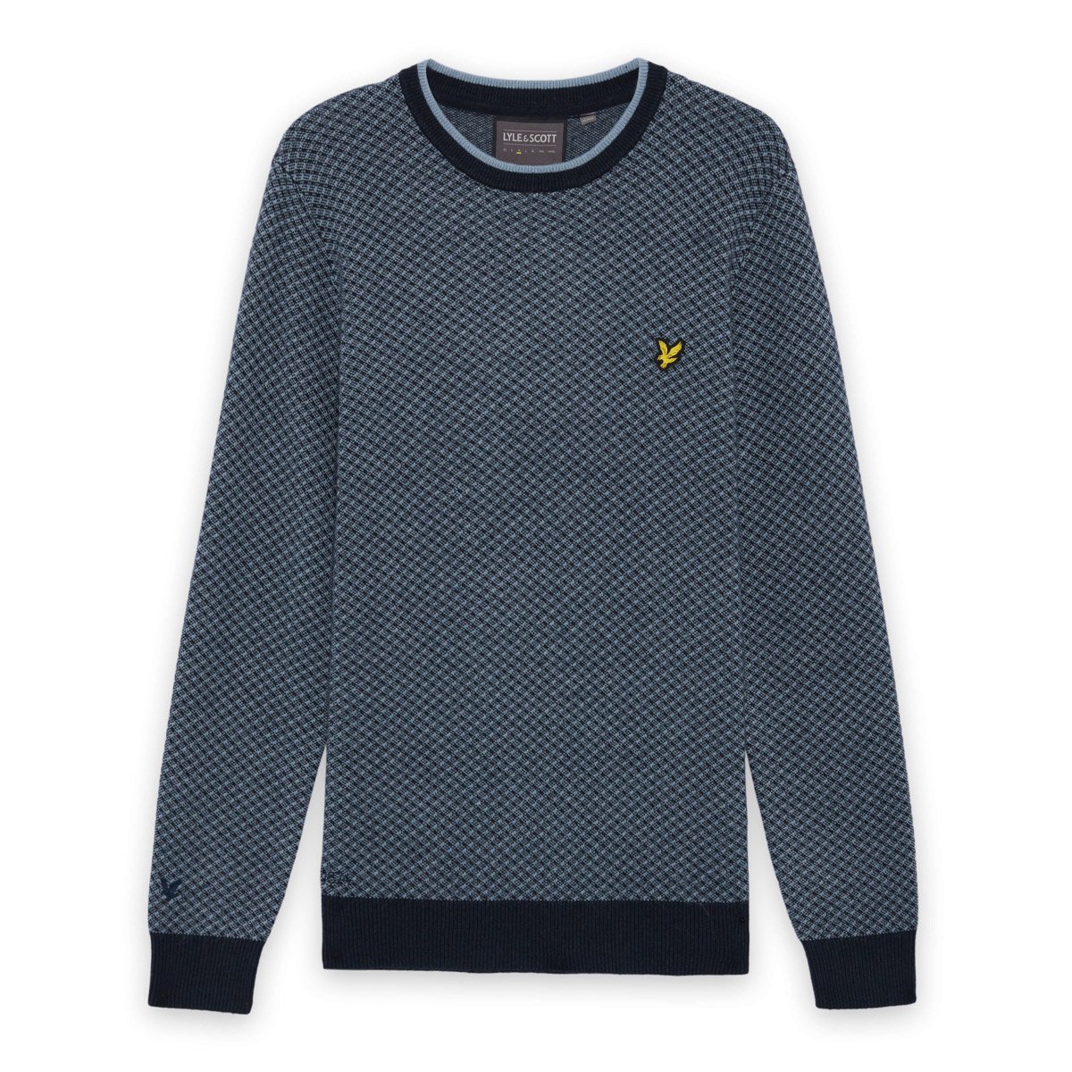 Golf Cross Hatch Cashmere Blend Crewneck Jumper Lyle & Scott