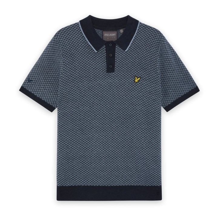 Golf Cross Hatch Cashmere Blend Polo Lyle & Scott