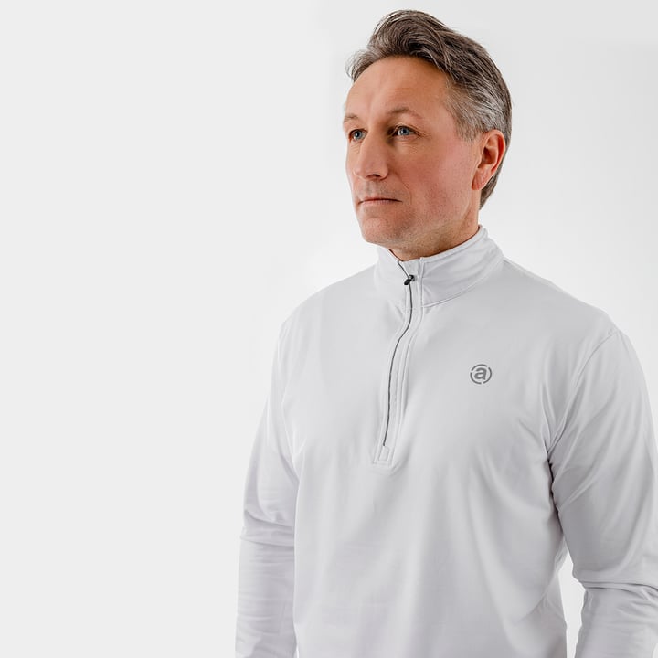 M Mashie Halfzip Fleece Hvid Abacus