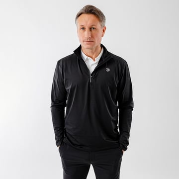 M Mashie Halfzip Fleece Schwarz Abacus