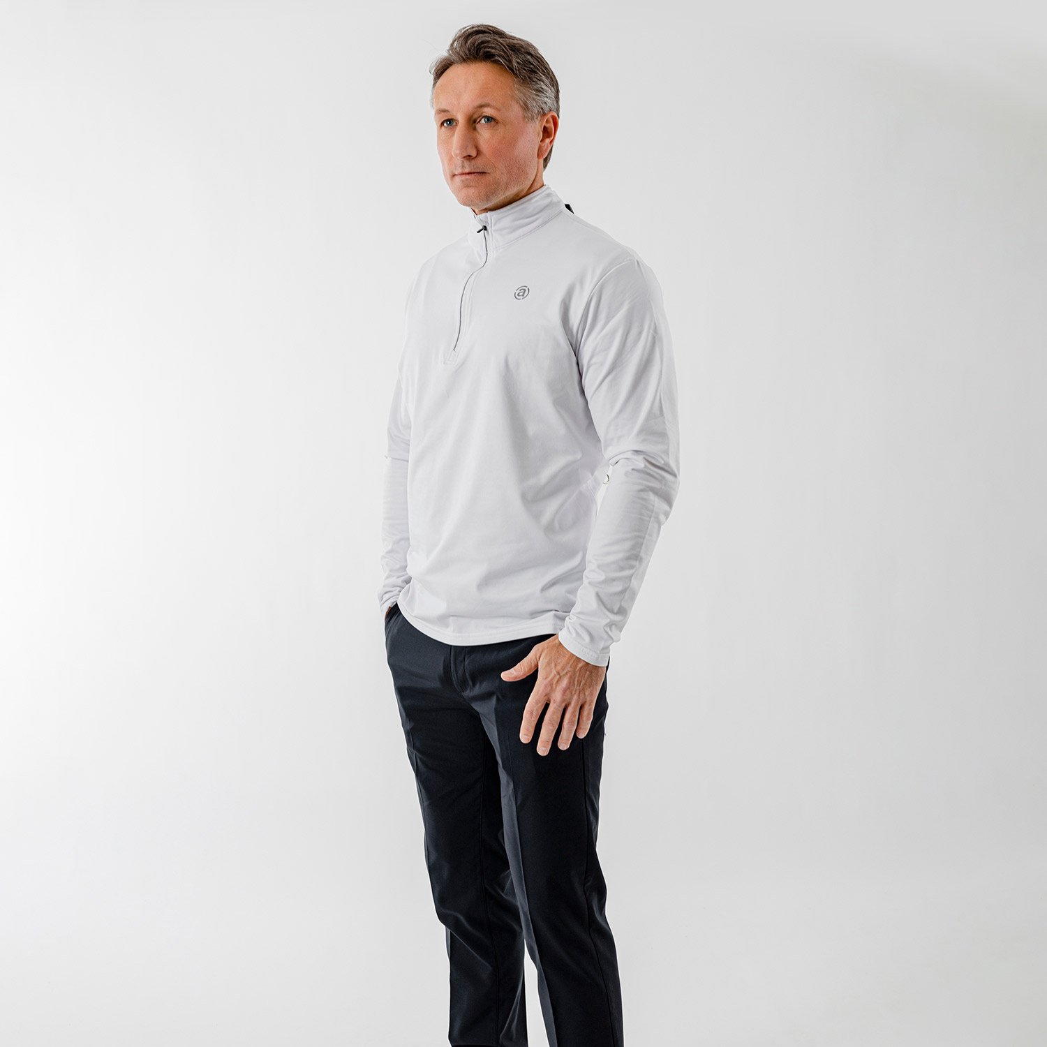 M Mashie Halfzip Fleece Hvid