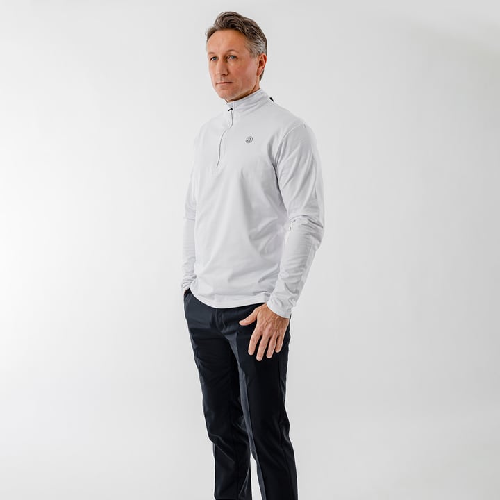 M Mashie Halfzip Fleece Hvid Abacus