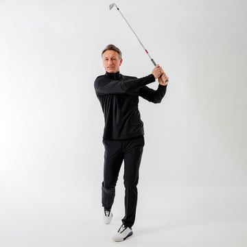 M Mashie Halfzip Fleece Schwarz Abacus