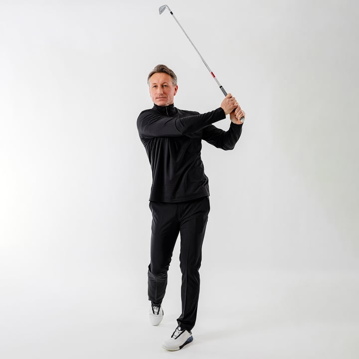 M Mashie Halfzip Fleece Schwarz Abacus
