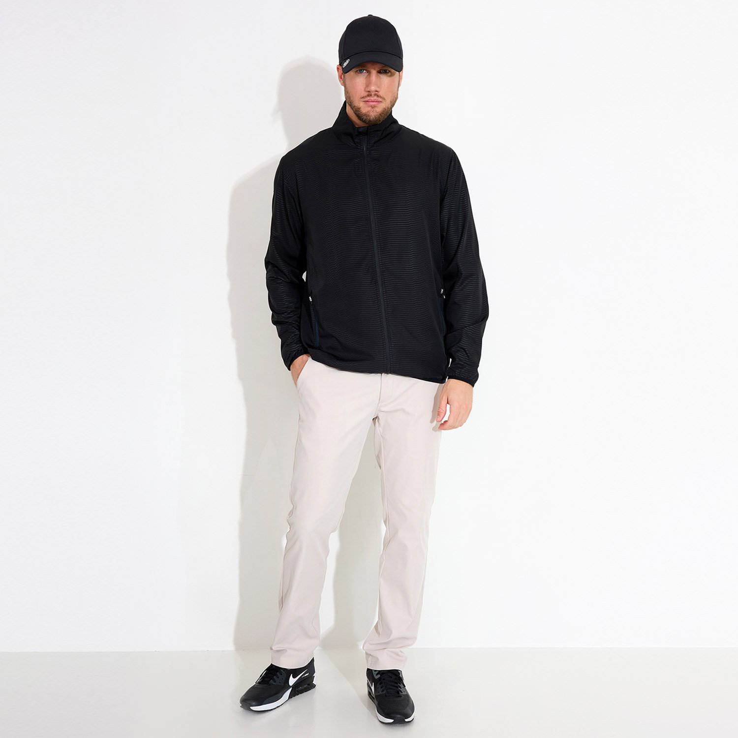 M Lanark Classics Stretch Windjacket Black Abacus