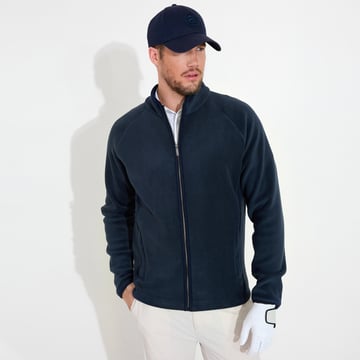 M Foxhills Midlayer Fullzip Blå Abacus