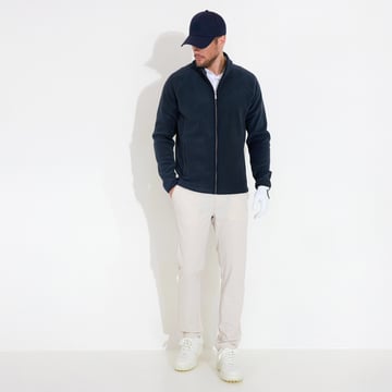 M Foxhills Midlayer Fullzip Blå Abacus