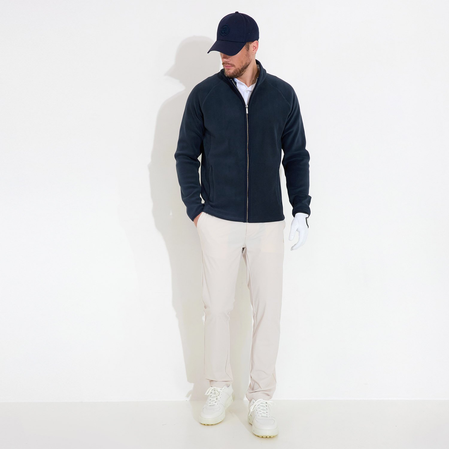 M Foxhills Midlayer Fullzip Blå Abacus M Foxhills Midlayer Fullzip Blå Abacus