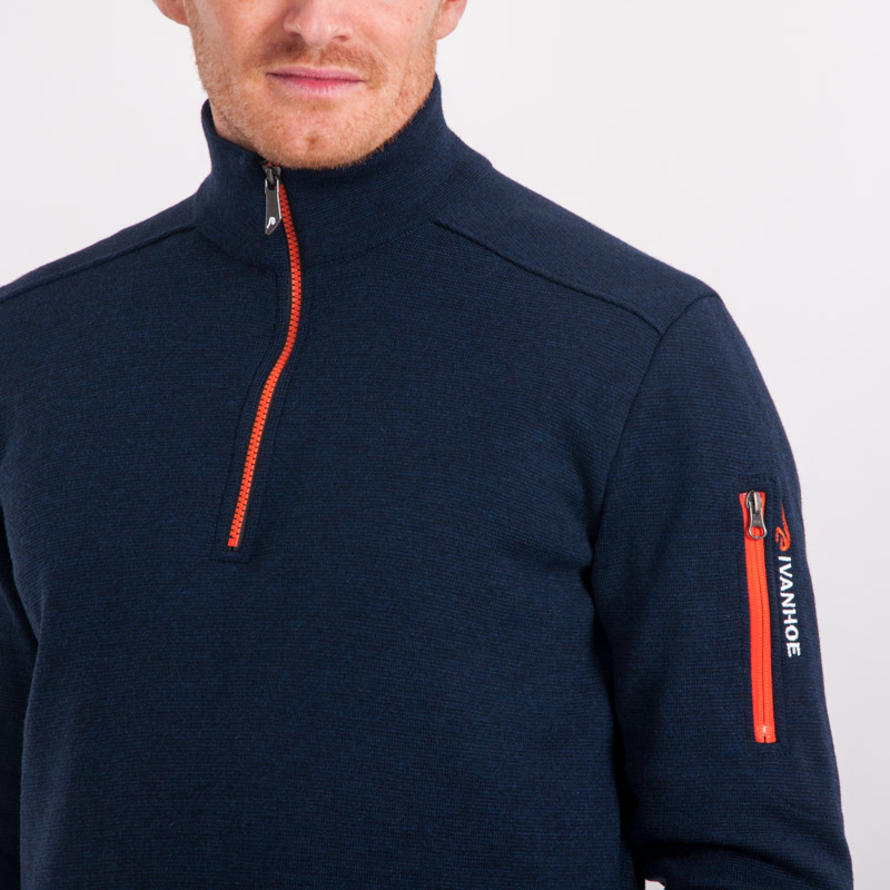 Assar Half Zip Windbreaker Blue - Ivanhoe