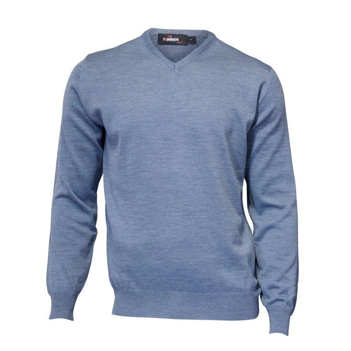 Merino V-Neck Blå Ivanhoe Merino V-Neck Blå Ivanhoe
