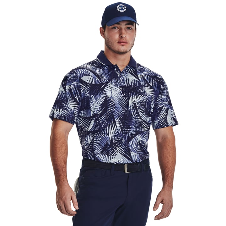 Iso-Chill Grphc Palm Polo Blau Under Armour