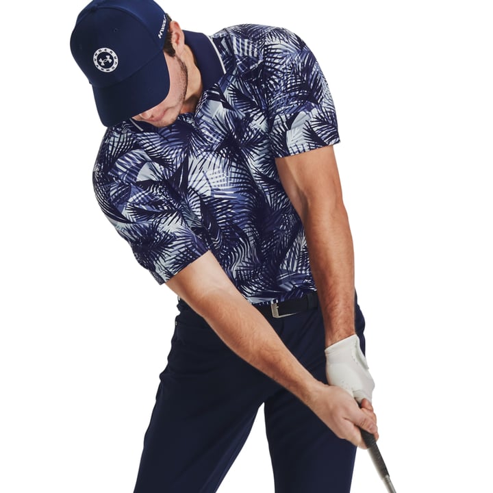 Iso-Chill Grphc Palm Polo Blau Under Armour