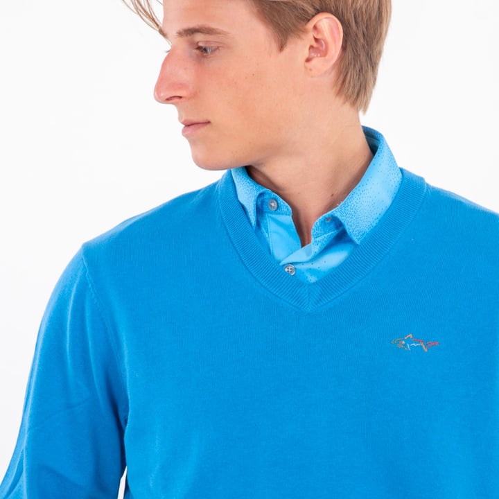 Tröja V-Neck G7XSS107 Blå Greg Norman