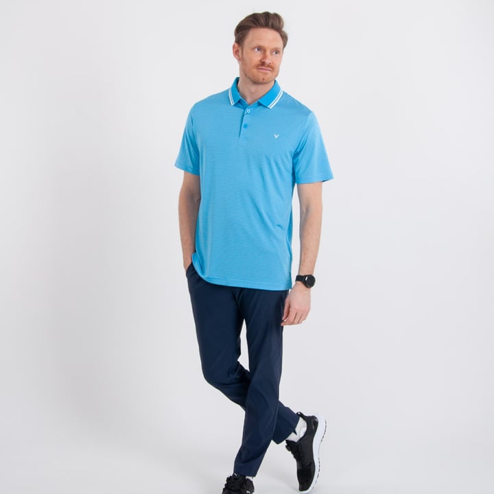 Mini Stripe Polo Blau Callaway