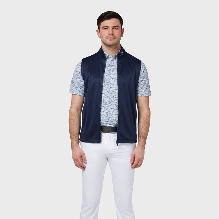Emea High Gauge Flee Vest Blå Callaway