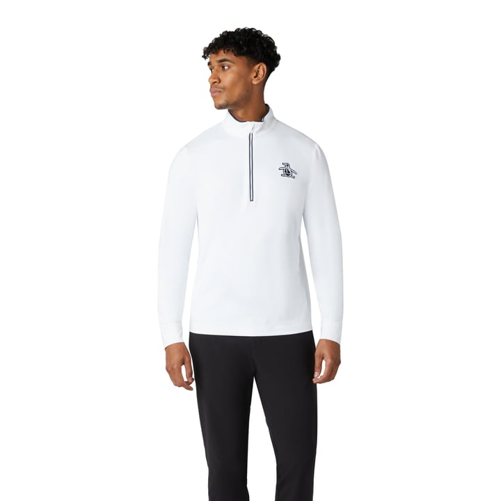 OP L/S 1/4 Zip Technica Hvid Original Penguin OP L/S 1/4 Zip Technica Hvid Original Penguin