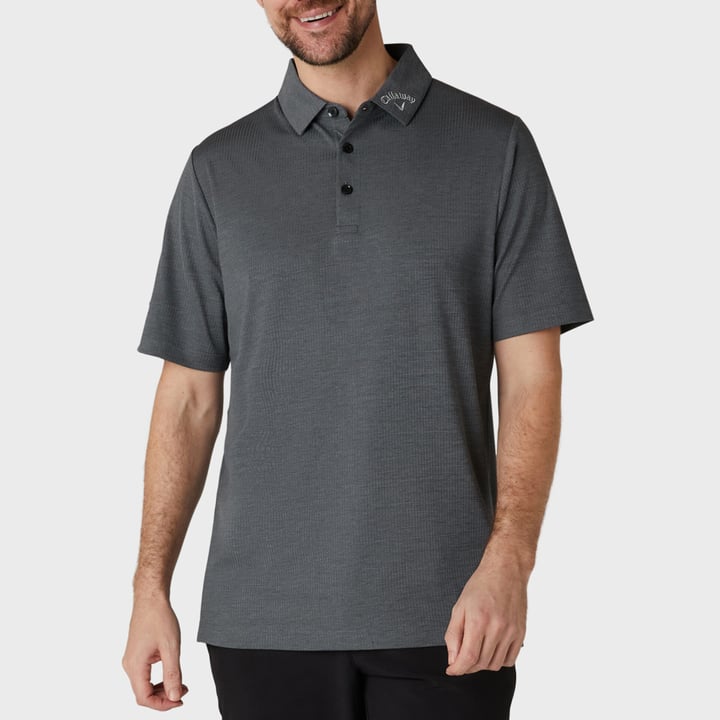 Emea Ss Ventilated Jacquard Polo Sort Callaway Emea Ss Ventilated Jacquard Polo Sort Callaway