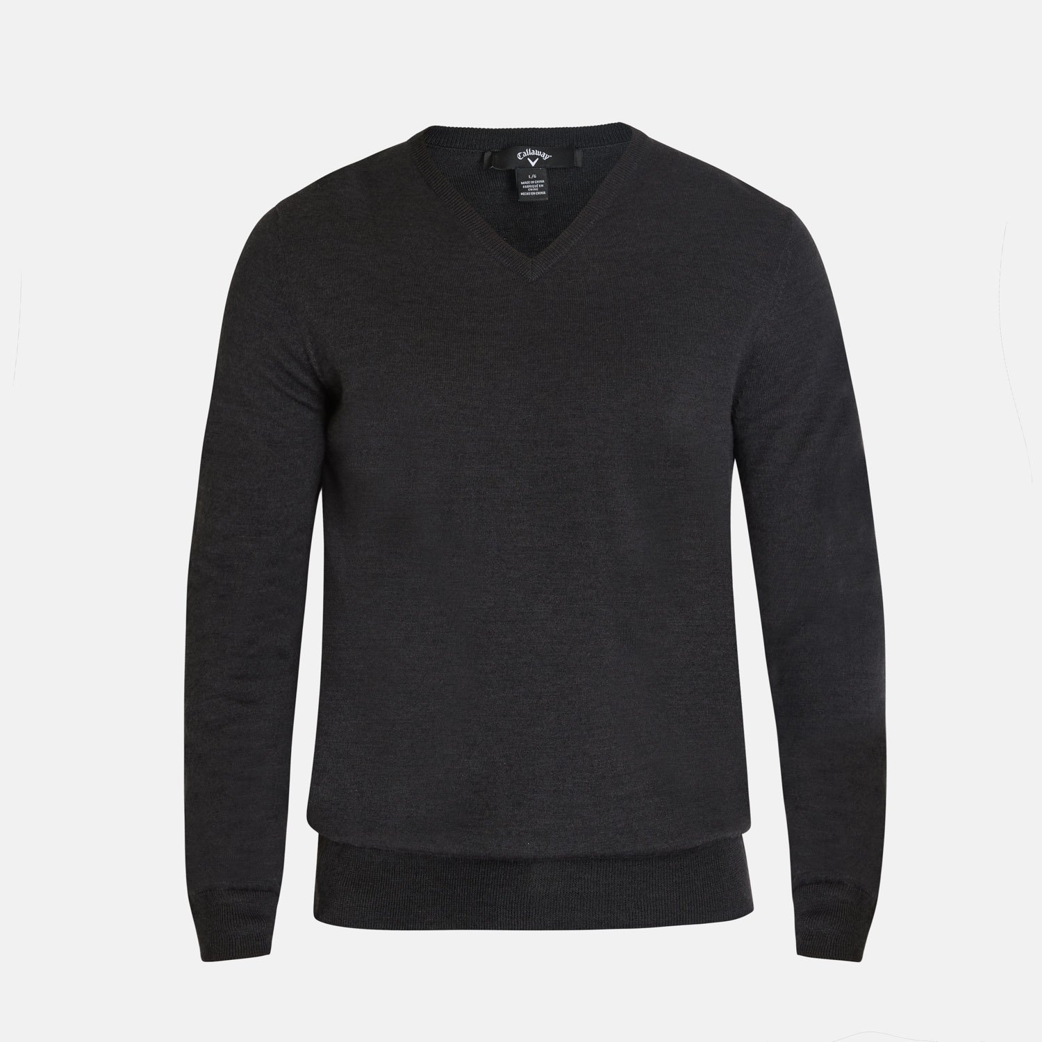 Ls V-Neck Merino Grå