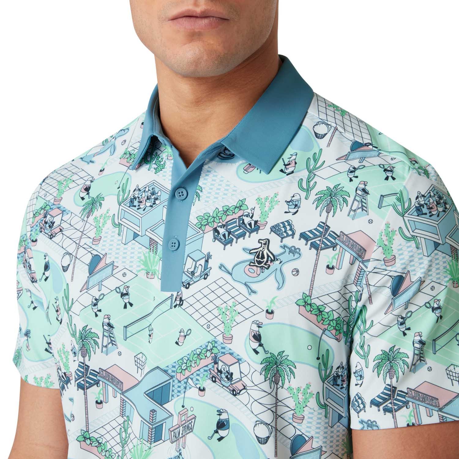 OP Ss All Over Palm Spr Original Penguin