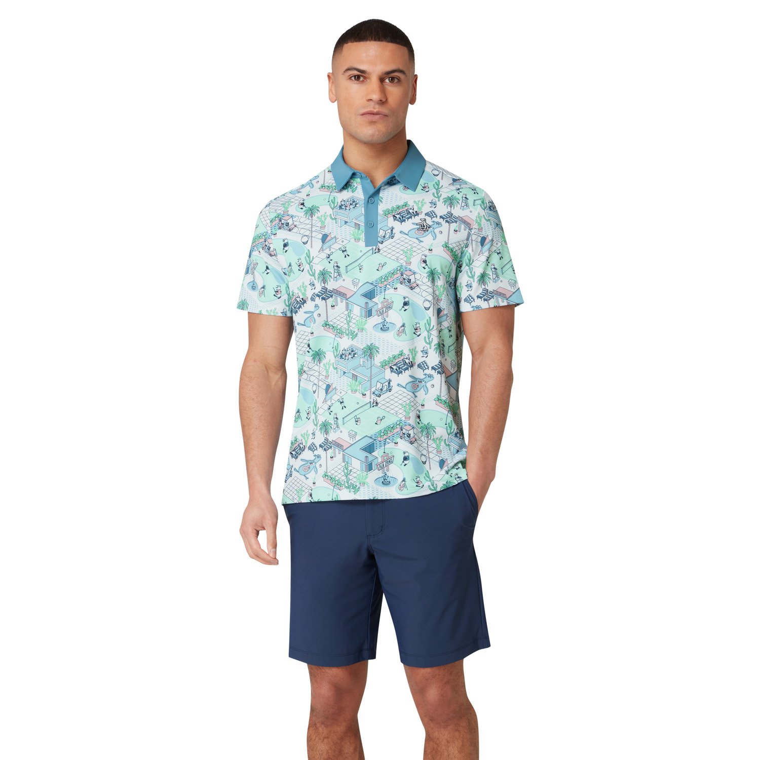 OP Ss All Over Palm Spr Original Penguin