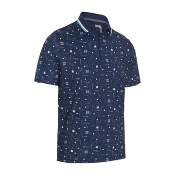 Golf Collection Print Polo Blue Callaway