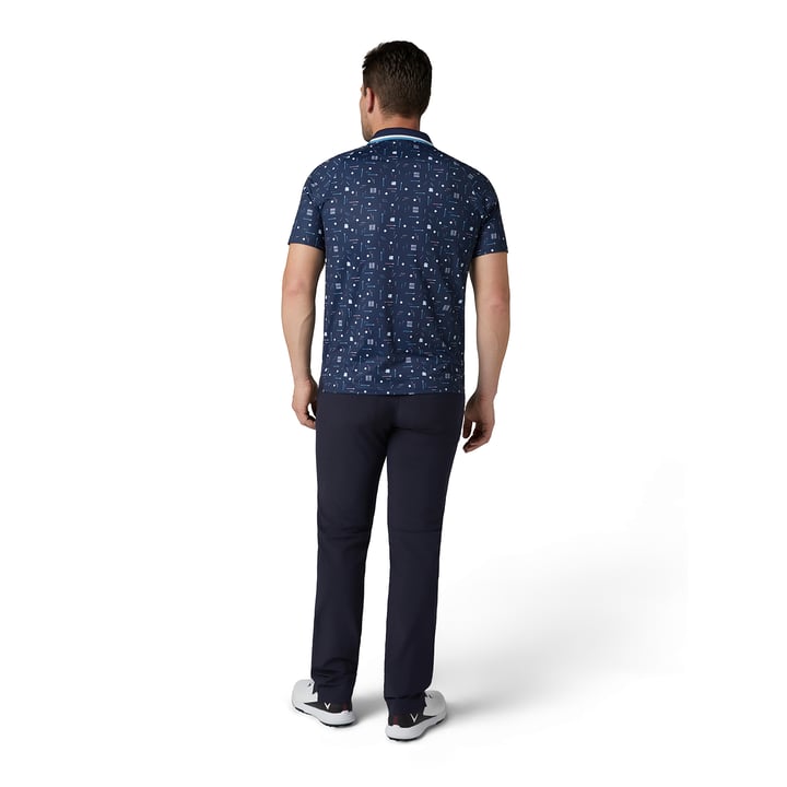 Golf Collection Print Polo Blue Callaway Golf Collection Print Polo Blue Callaway