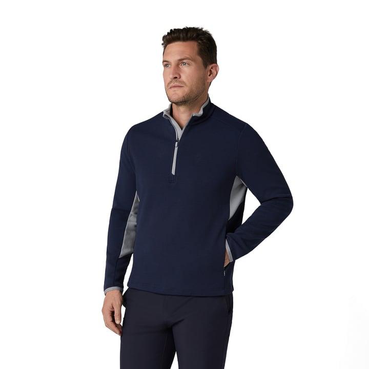 Blocked LS 1/4 Zip Pullover Blå Callaway