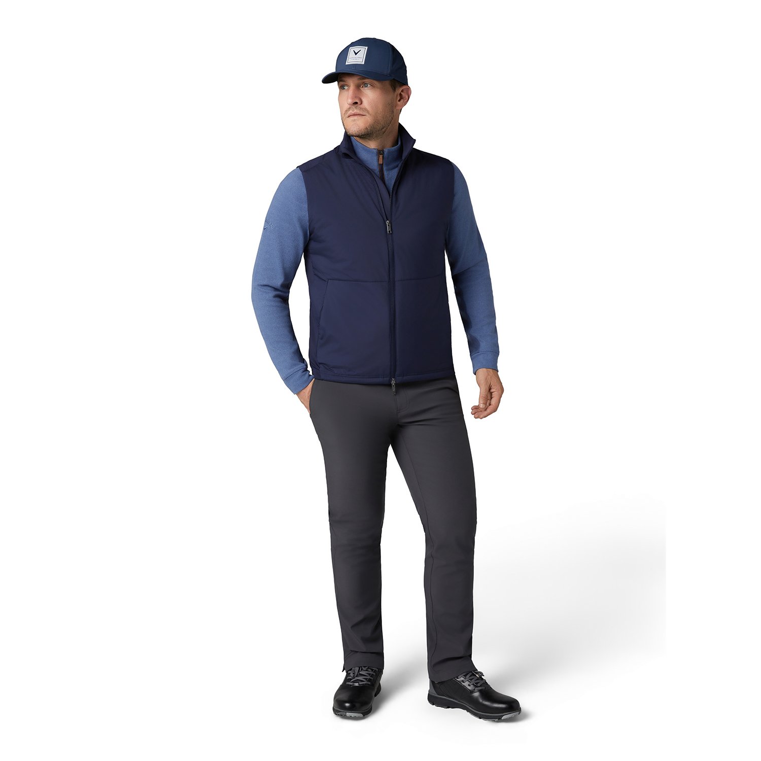 Mixed Media Vest Blå Callaway