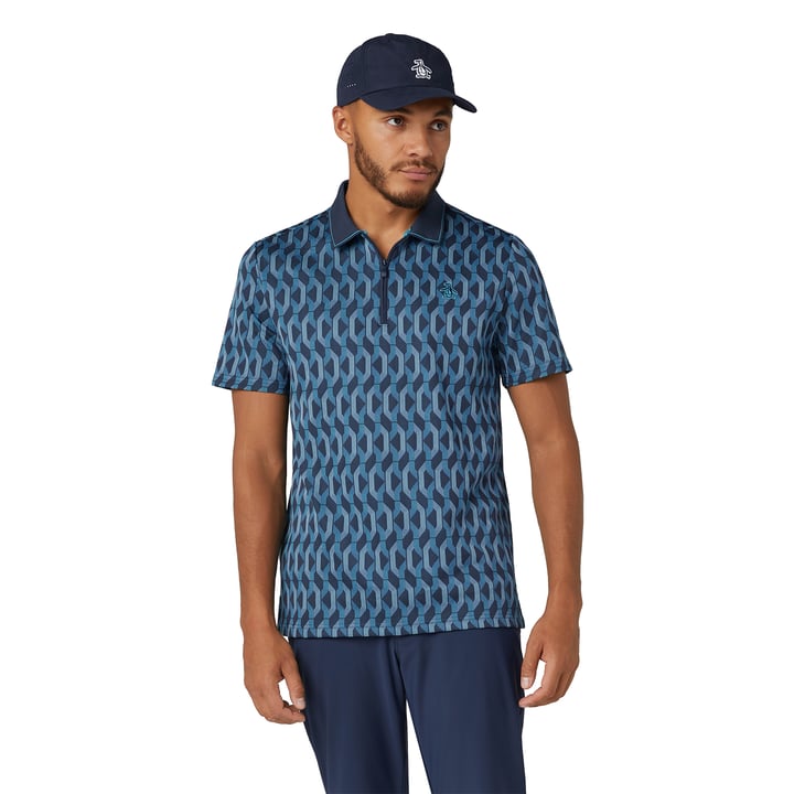 OP All Over Jacquard Colour Block Polo Original Penguin OP All Over Jacquard Colour Block Polo Original Penguin